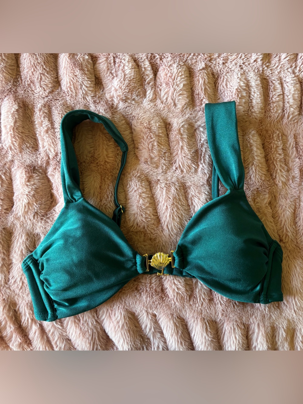Wild Fable Gold Shell Bikini Top